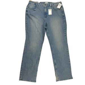 Good American NWT Good Icon Straight Curvy Cotton Denim Jeans Size 16-18/ XL